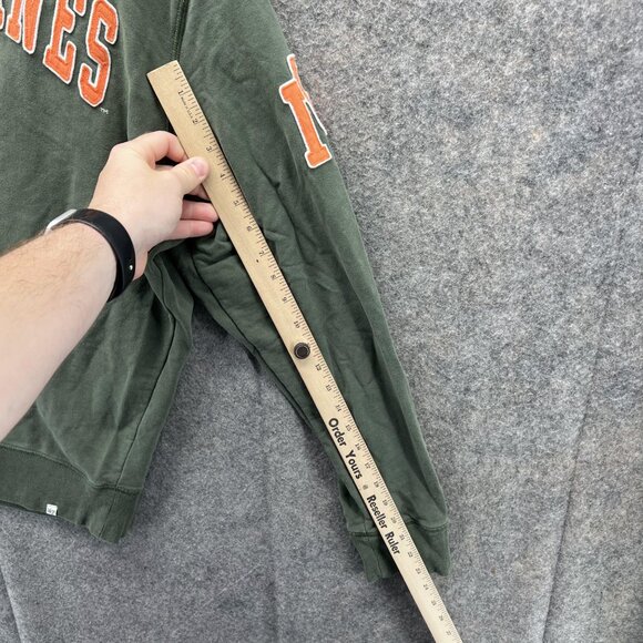 Miami Hurricanes Sweater Men Large Pullover Green 1/4 Zip Sweatshirt VTG 47’ - Picture 9 of 14